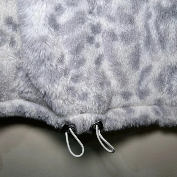 Calvin Klein Gray Animal Print Fleece Pullover - Picture 4 of 7